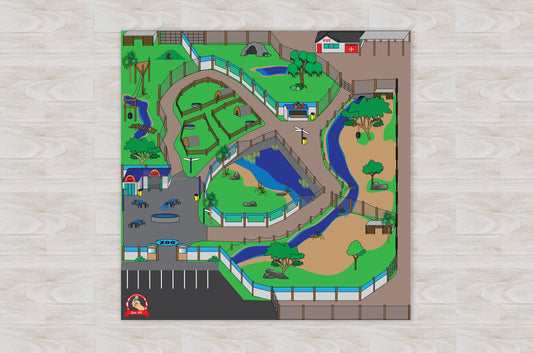 Zoo Play Mat - 1m x 1m